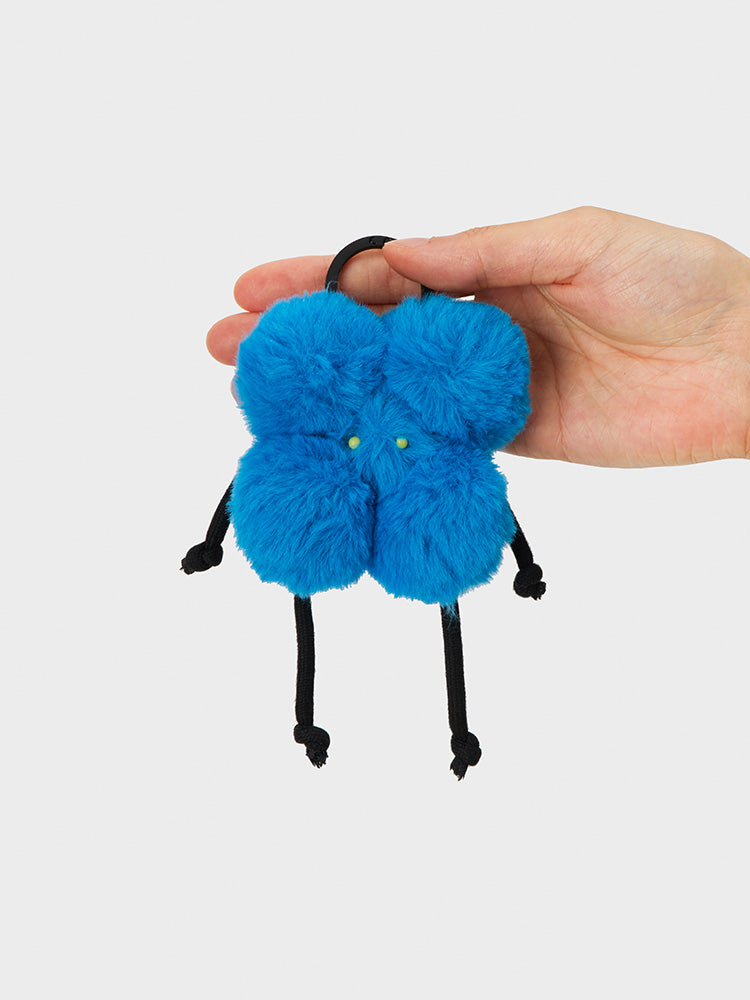 COLLER もふもふぬいぐるみキーリング ブルー