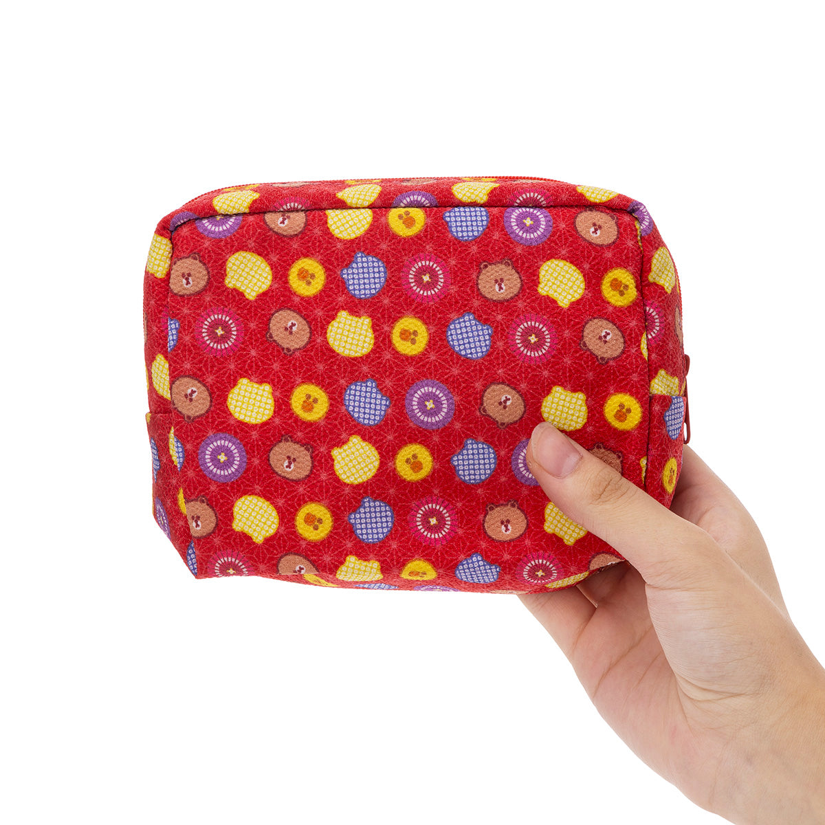 化粧ポーチ(赤) LINE FRIENDS