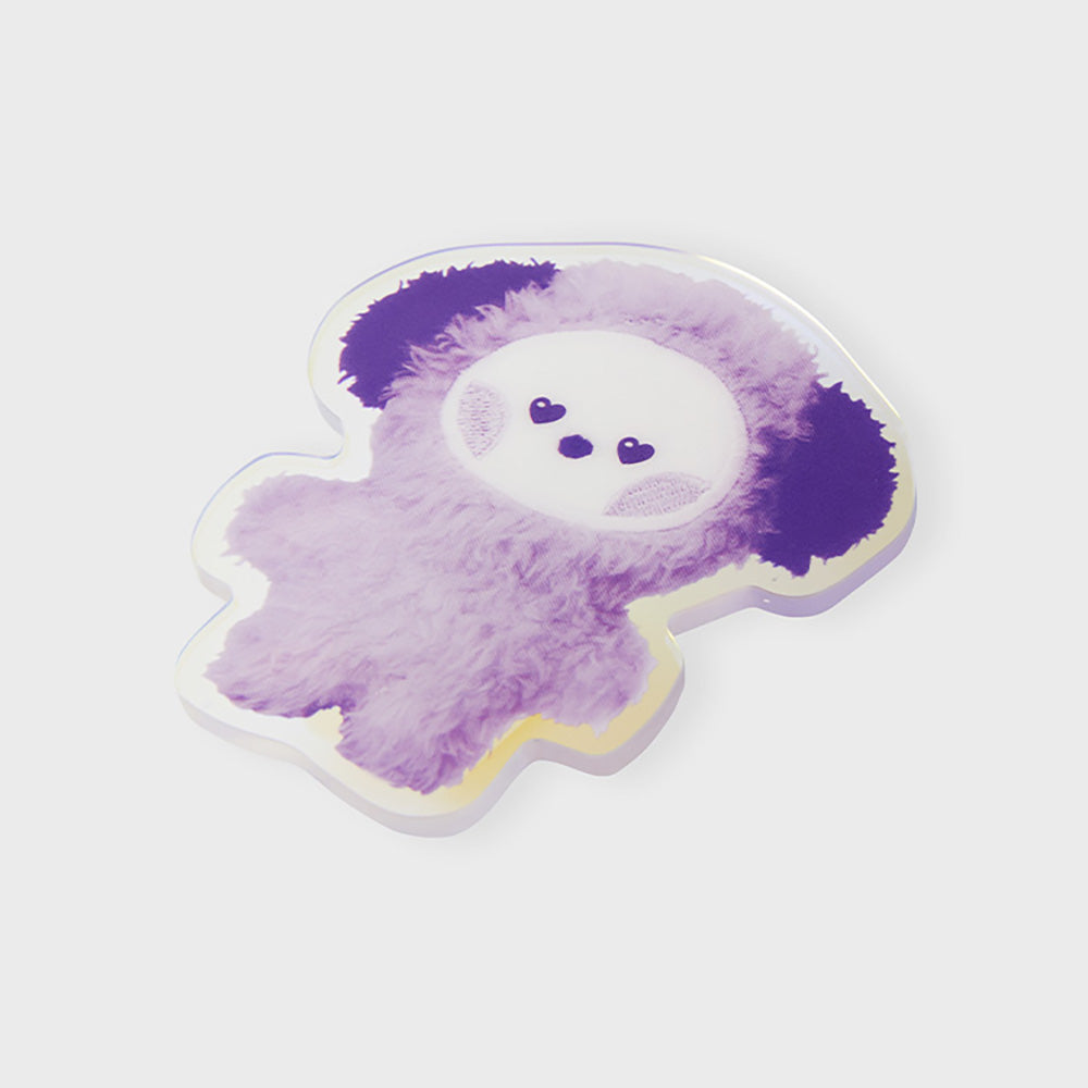 BT21 minini アクリルクリップ マグネット(パープル) CHIMMY
