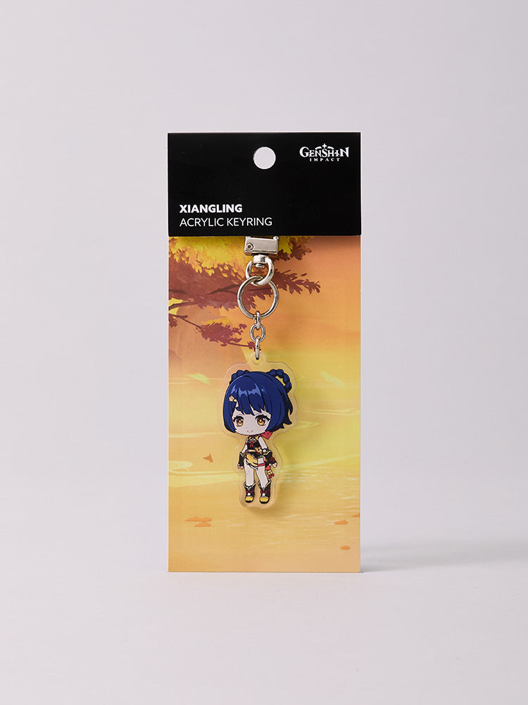 原神×LINE FRIENDS 香菱 ちびキャラ アクリルキーリング