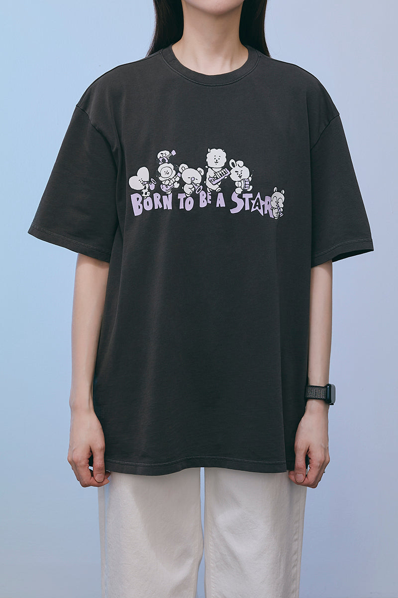 ベーシックTシャツ BK(BAND) BT21