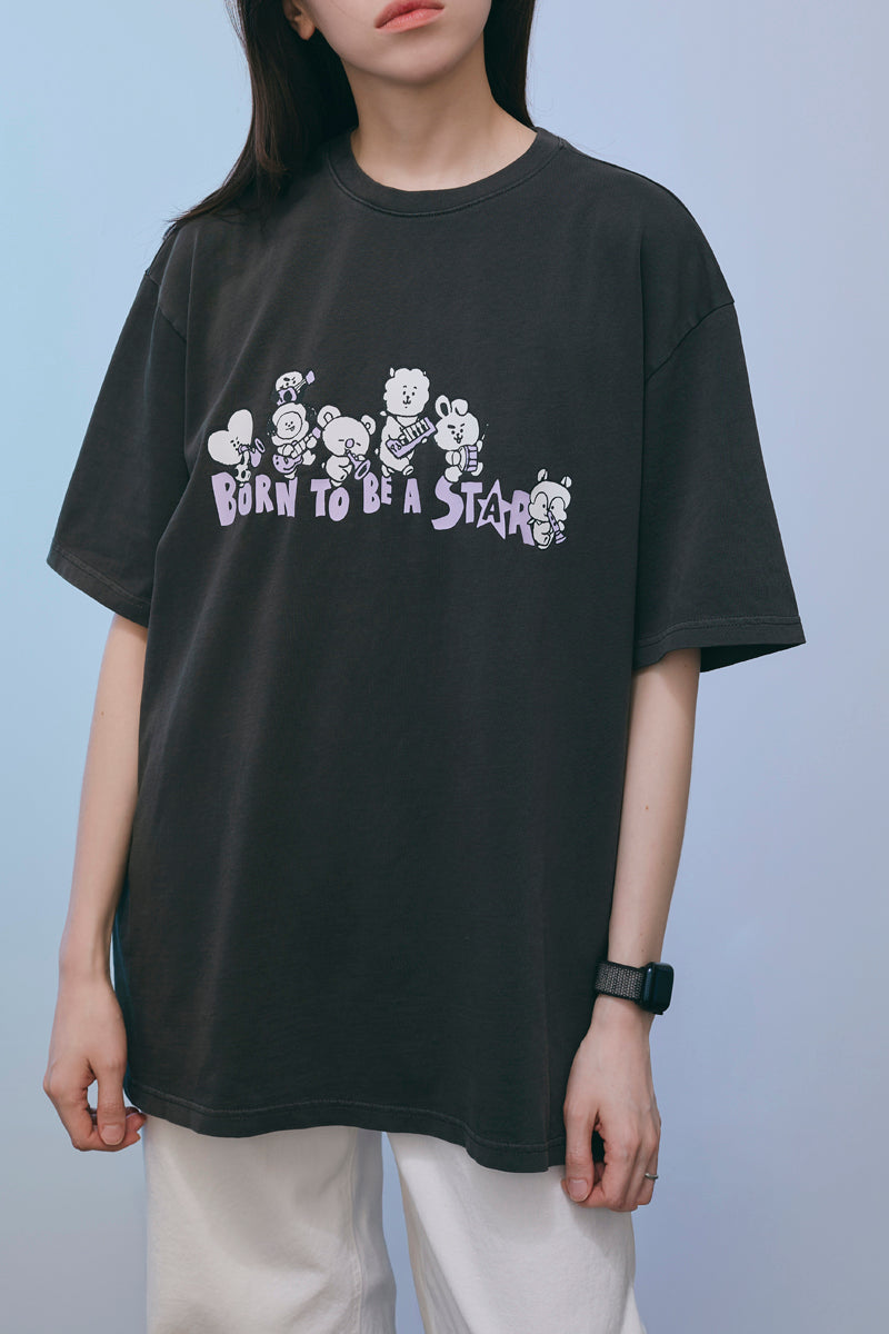 ベーシックTシャツ BK(BAND) BT21