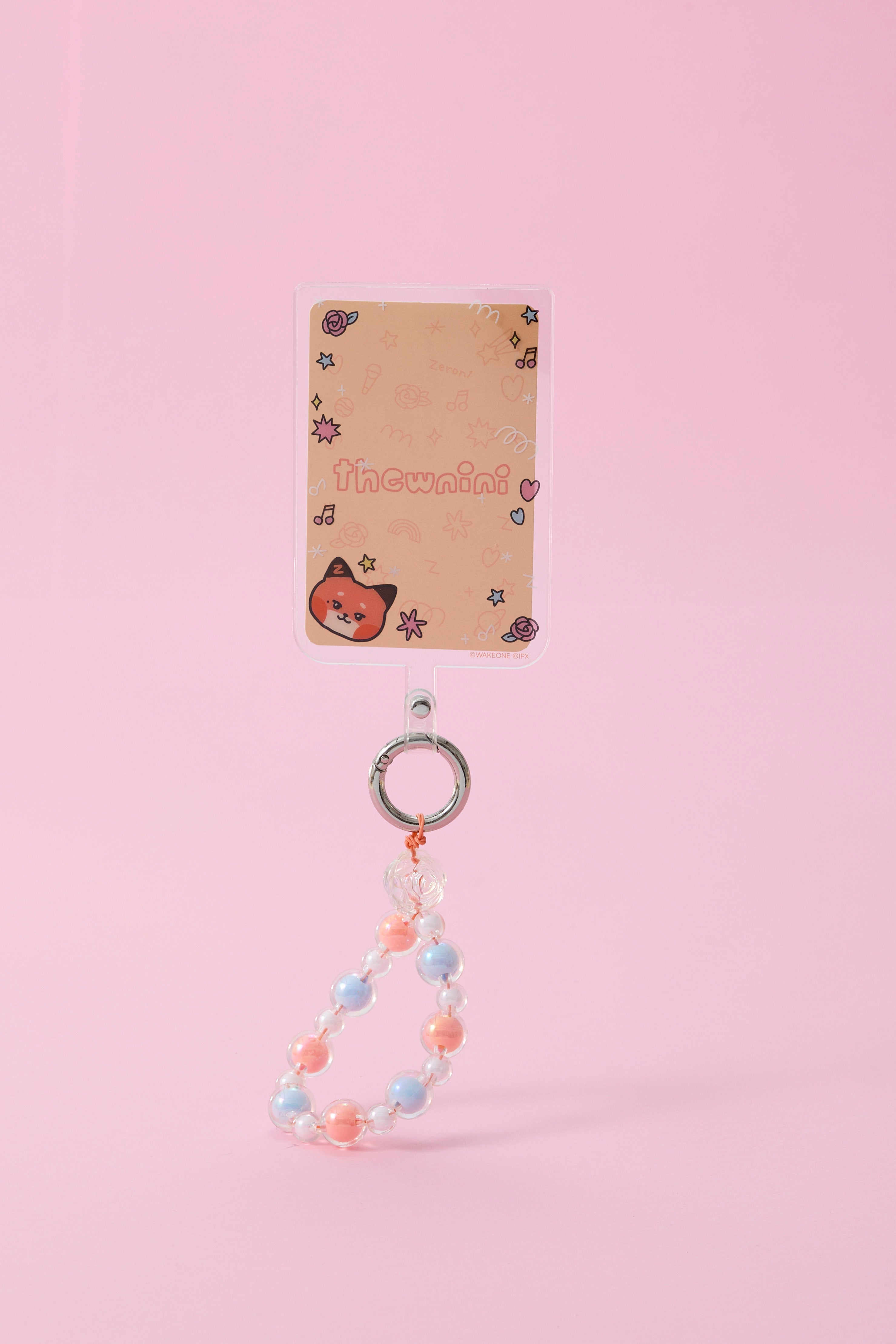 zeroni ビーズリング付 フォンタブ(BLUE PARADISE) thewnini