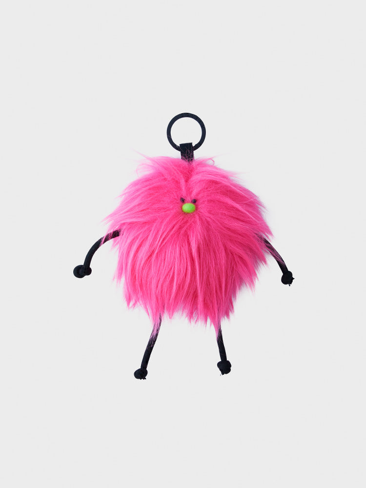 COLLER もふもふぬいぐるみキーリング ピンク