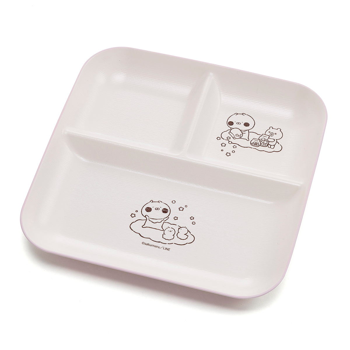 樹脂ランチプレート(ちびちびうさまる そらのたび) ちびちびうさまる