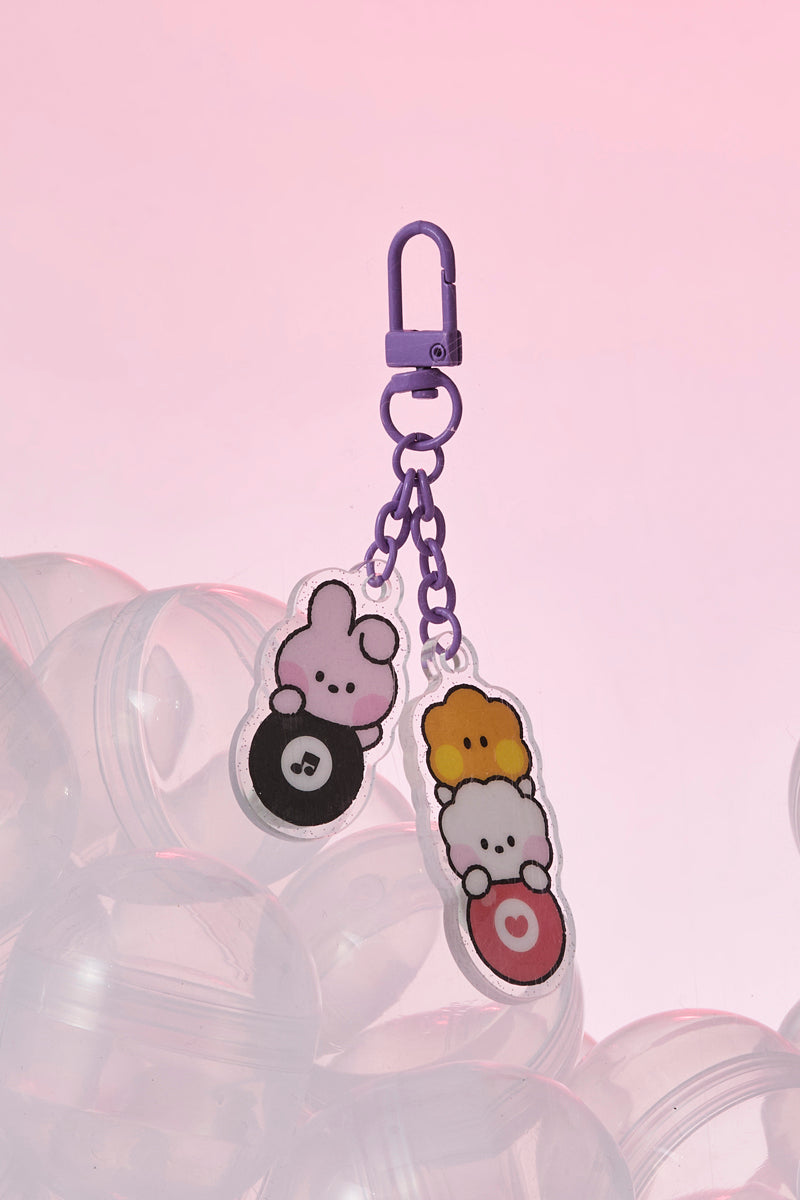 BT21 minini アクリルキーリング(LUCKY GATCHA) RJ/SHOOKY/COOKY