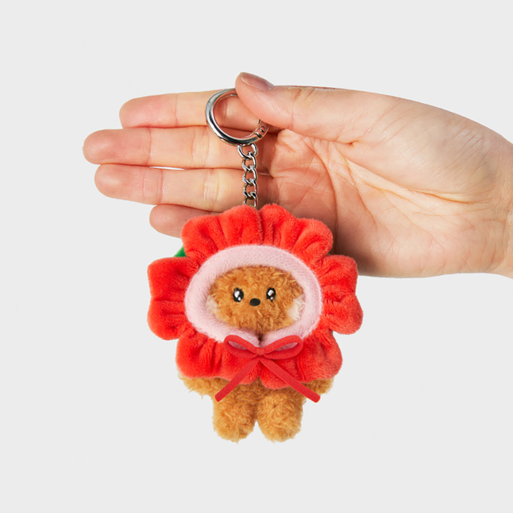 mini minini フラワーキーリング チョコニ