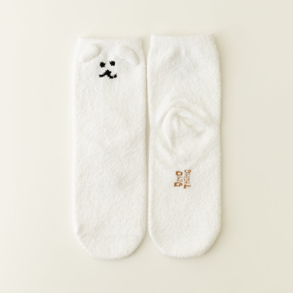 DINOTAENG ぽかぽかソックス 白 ボボ