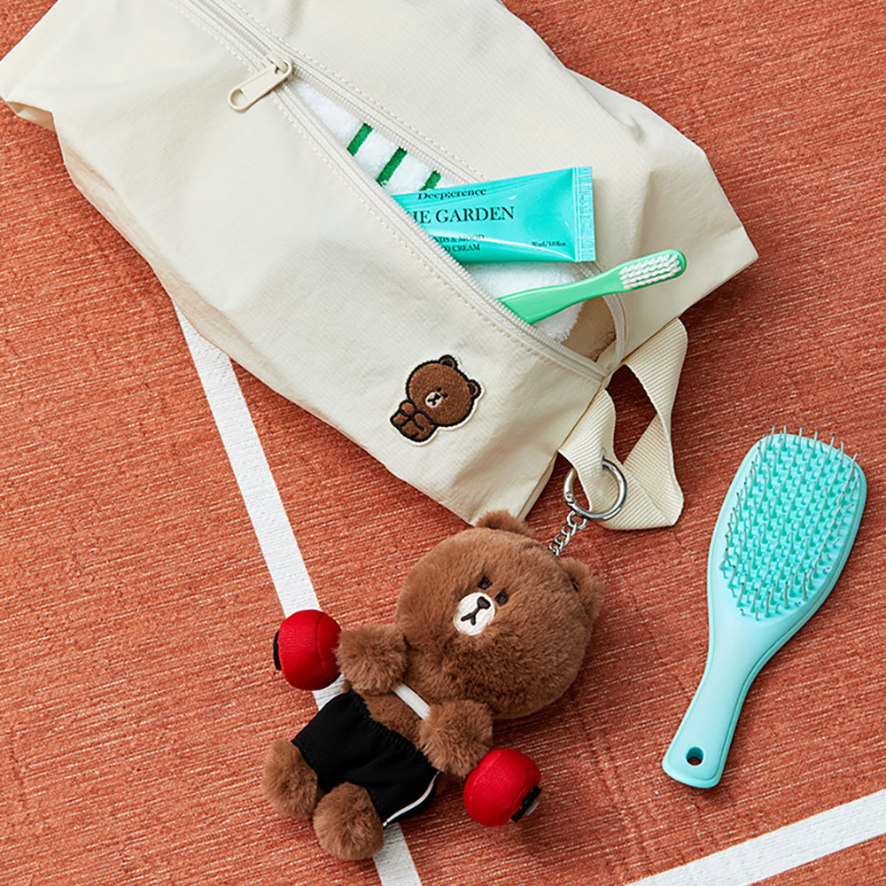 ぬいぐるみキーリング 重量挙げ(FIELD DAY) ブラウン