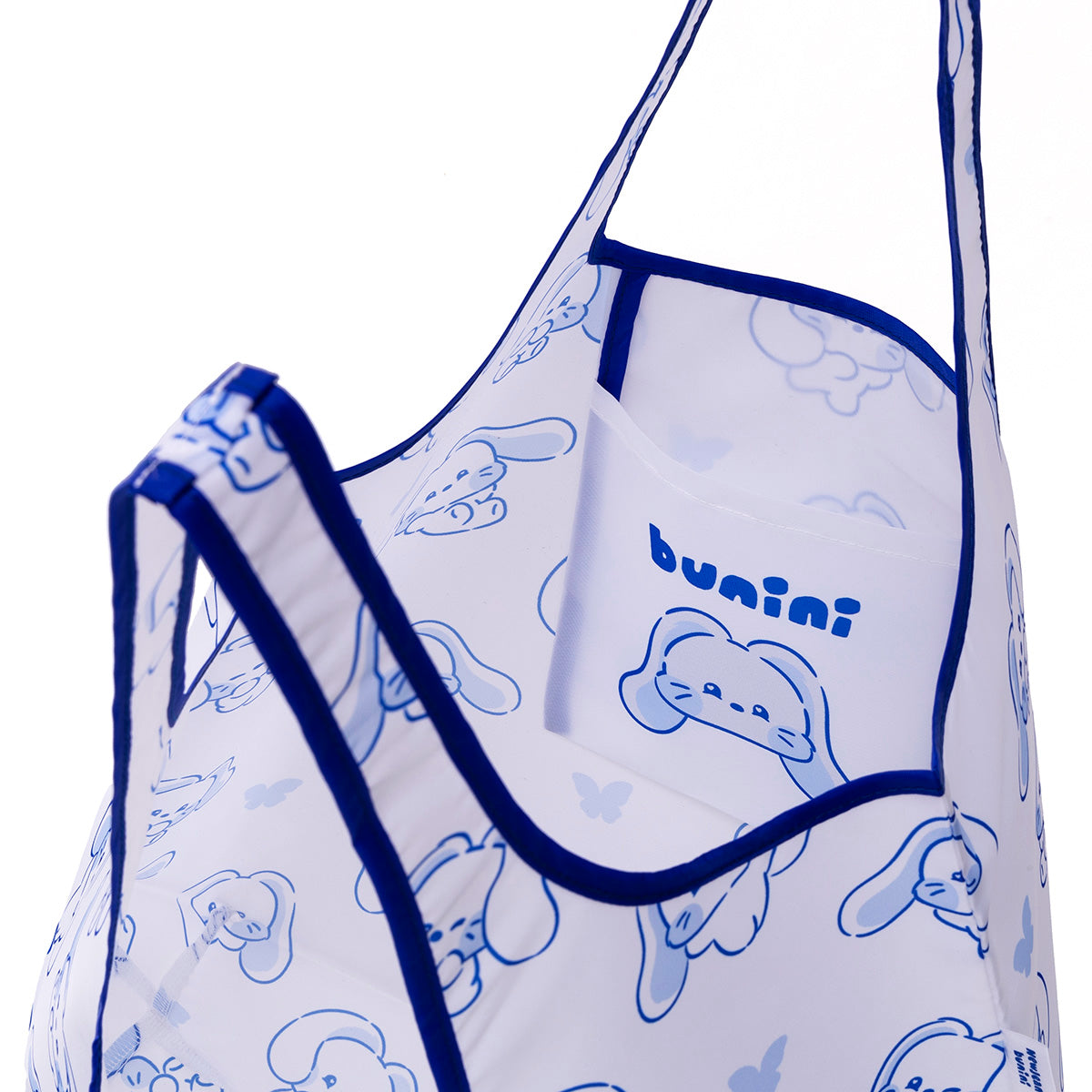 bunini 肩掛けエコバッグ(NV×WH)