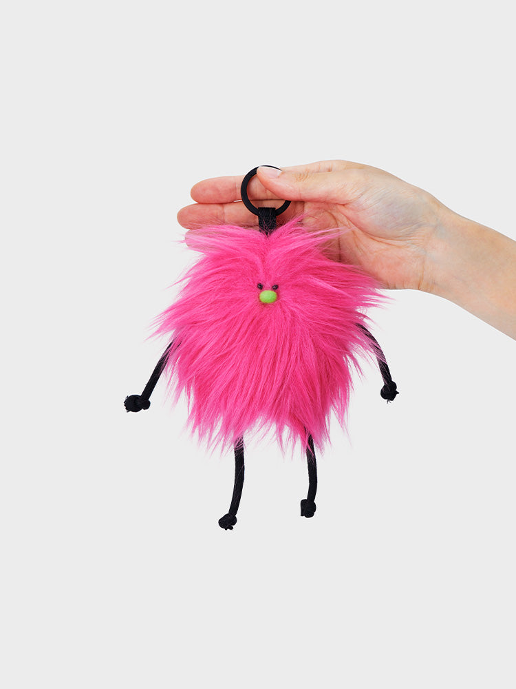COLLER もふもふぬいぐるみキーリング ピンク