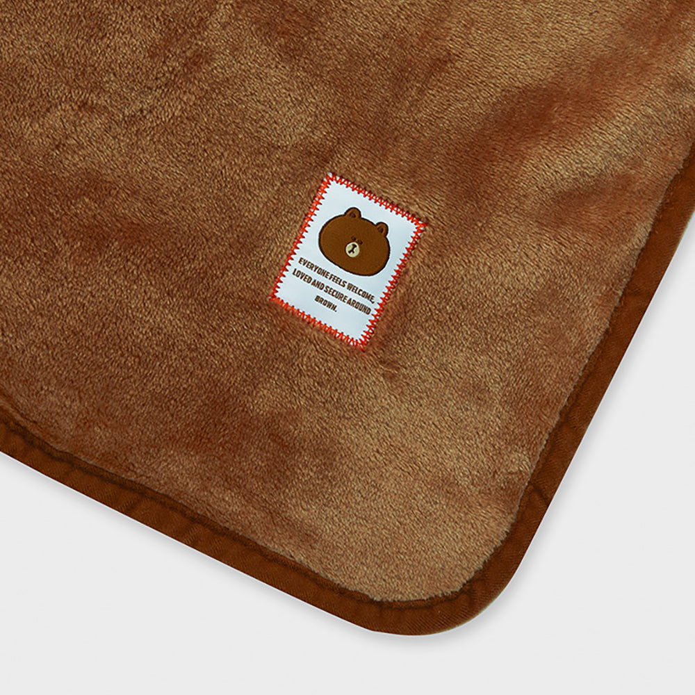 HUG BROWN クッションブランケット ブラウン