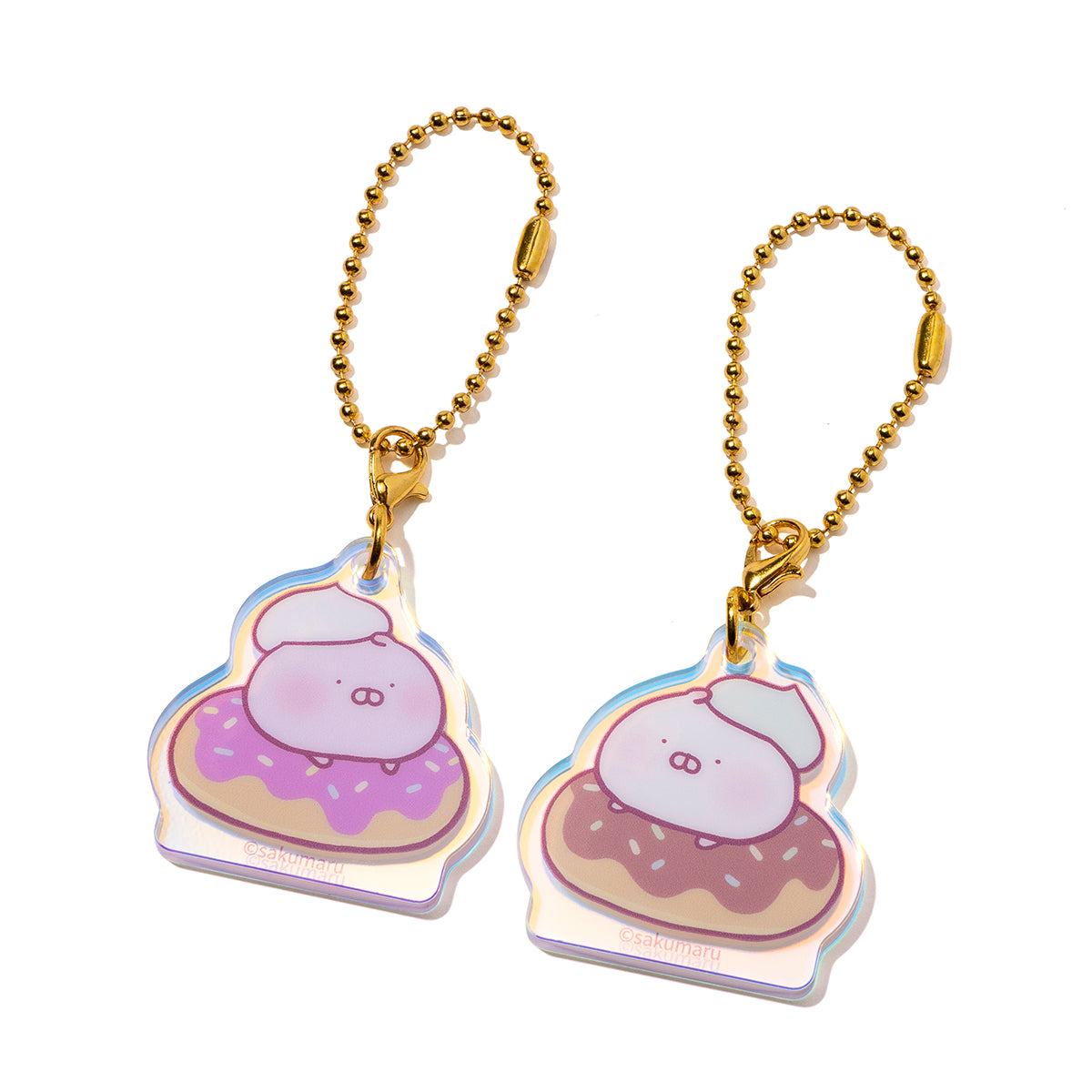 アクリルペアチャームキー ドーナツ(おかしのおうち) ちびちびうさまる