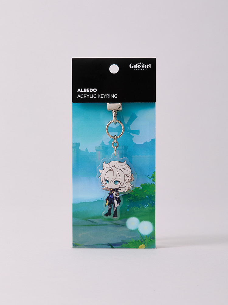原神×LINE FRIENDS アルベド ちびキャラ アクリルキーリング