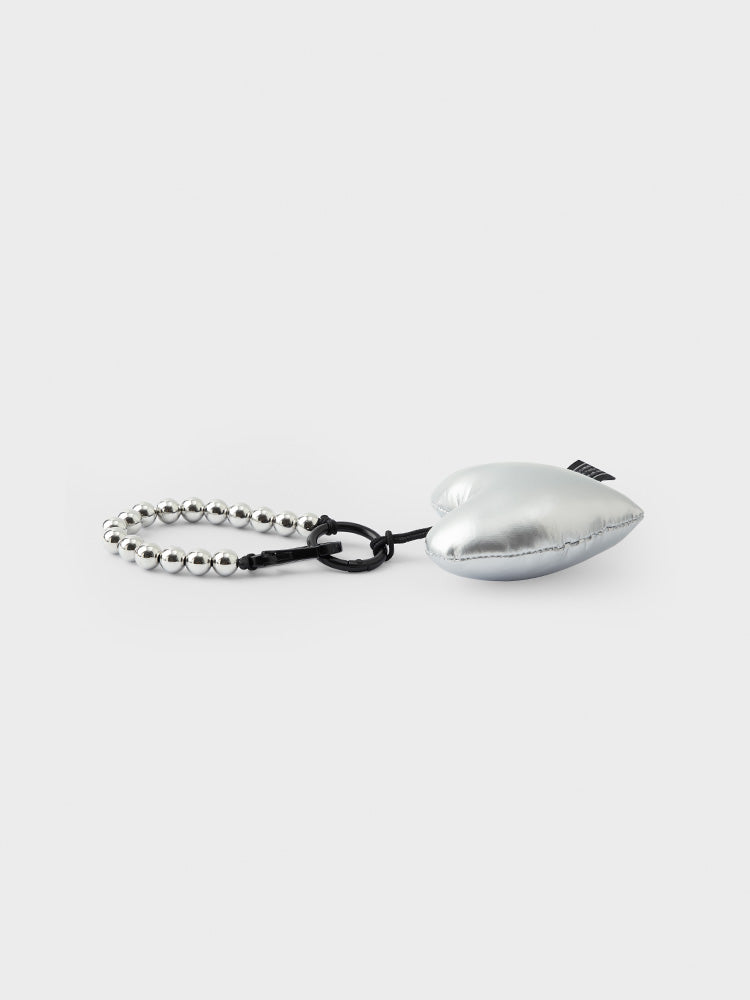 COLLER PADDED ハート型キーリング シルバー