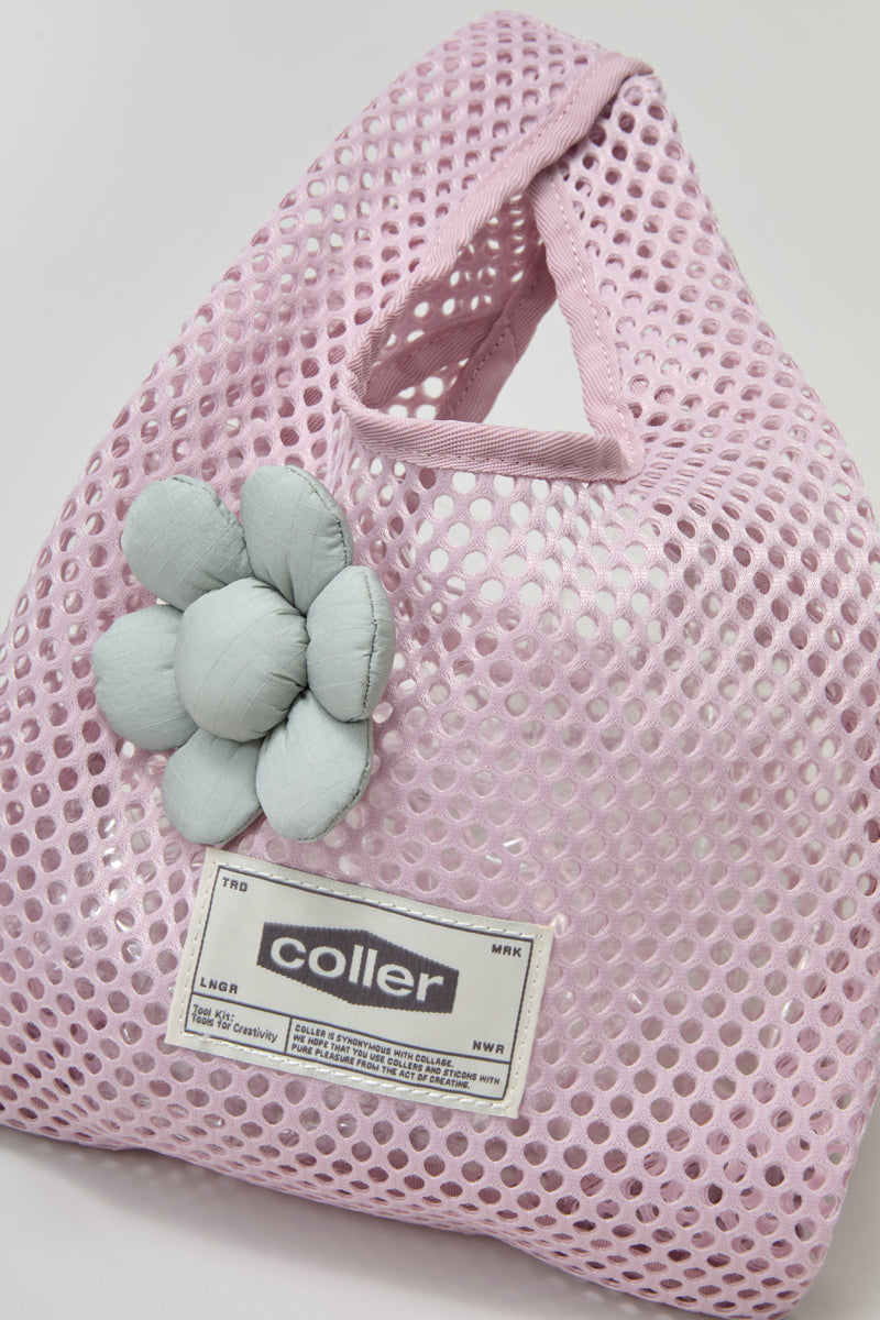 COLLER メッシュミニトート インディゴピンク