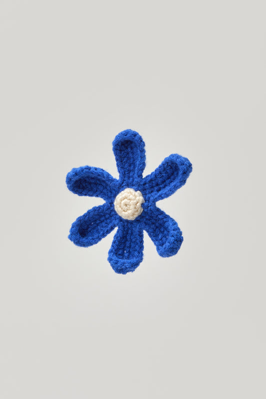 COLLER ニットフラワースティコン ブルー