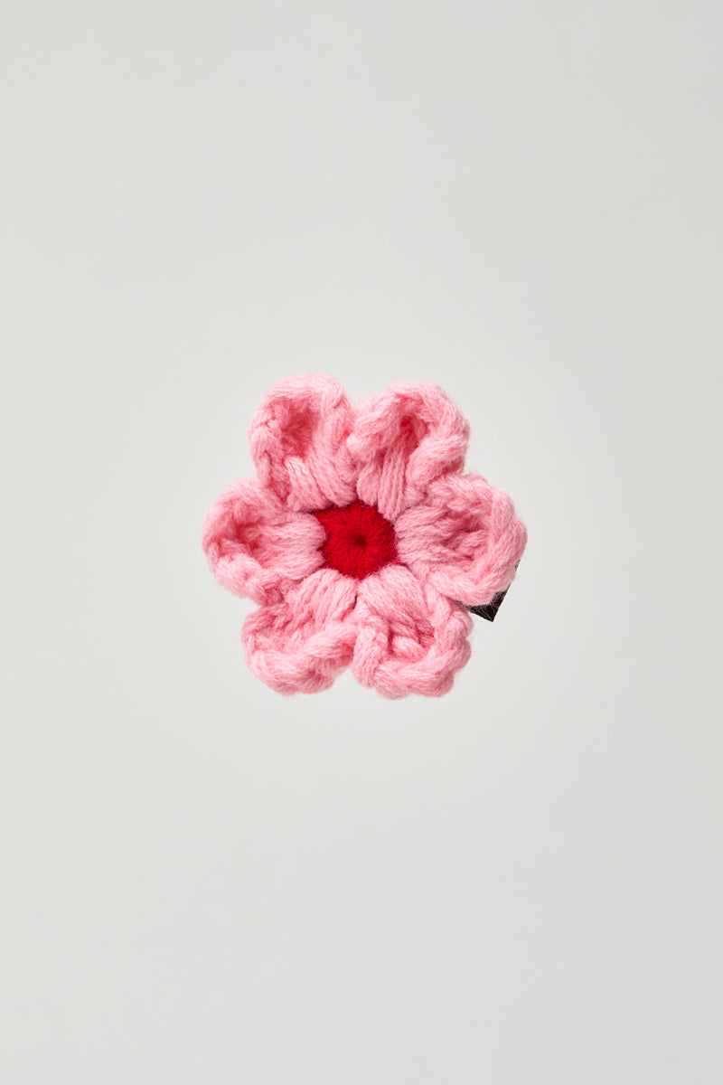 COLLER ニットフラワースティコン ピンク