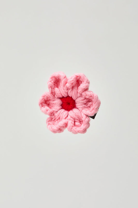 COLLER ニットフラワースティコン ピンク