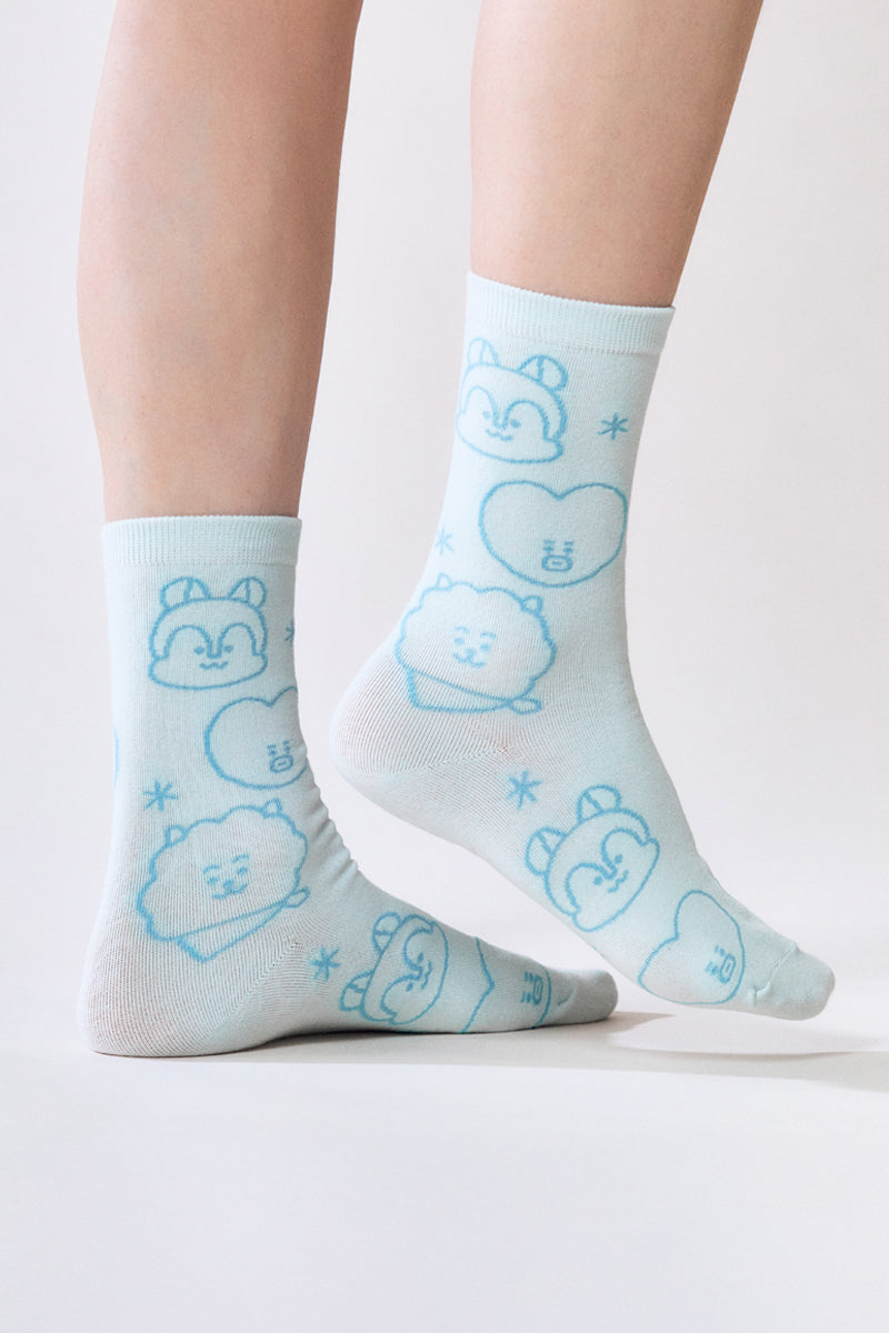 ベーシックデイリーソックス 2pギフトセット(CANDY) BT21