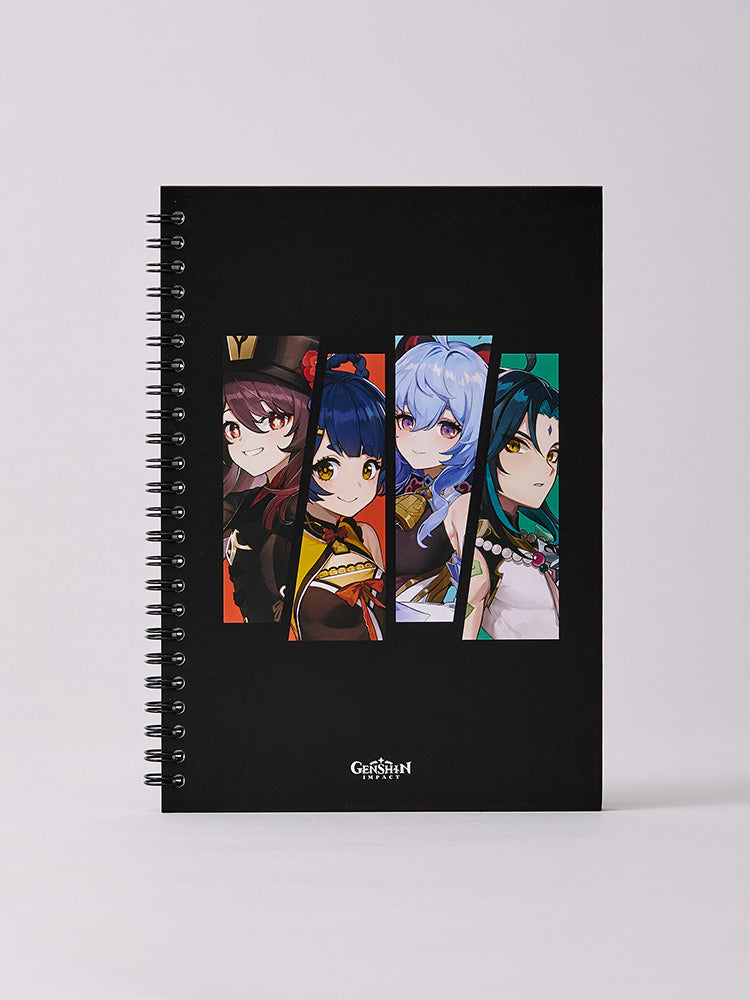 原神×LINE FRIENDS 璃月 4キャラ リングノート