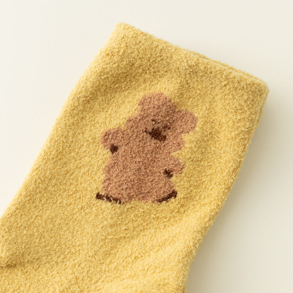 DINOTAENG ぽかぽかソックス 黄 クオッカ