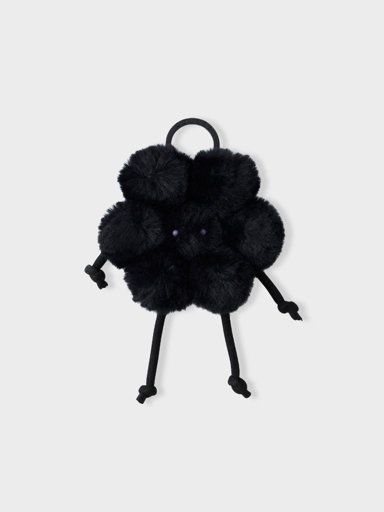 COLLER もふもふぬいぐるみキーリング ブラック