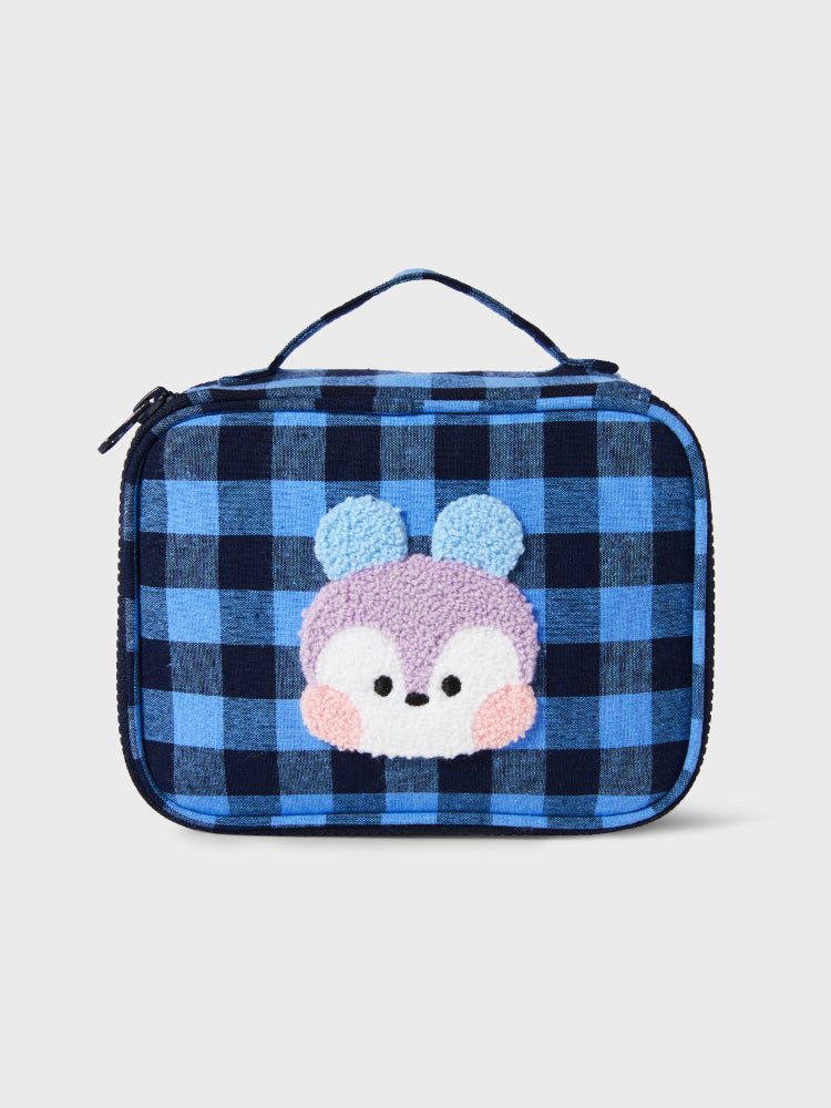 minini ベーシック チェックポーチ MANG