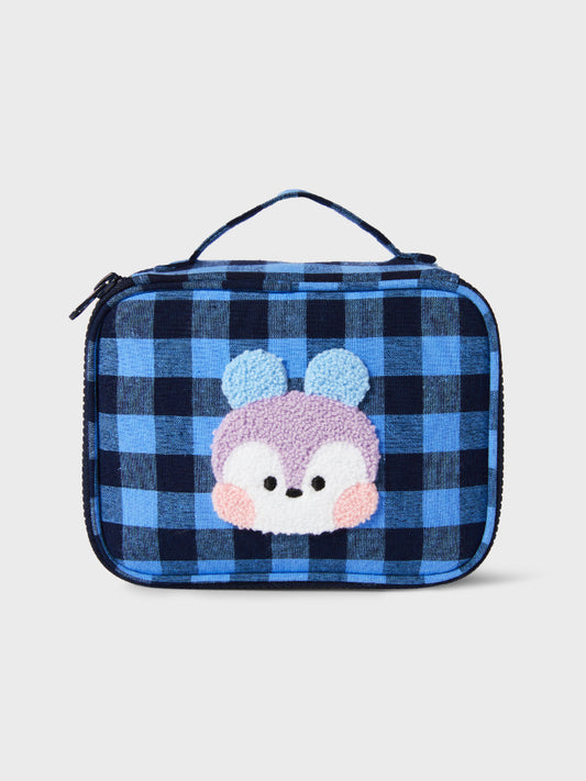 minini ベーシック チェックポーチ MANG