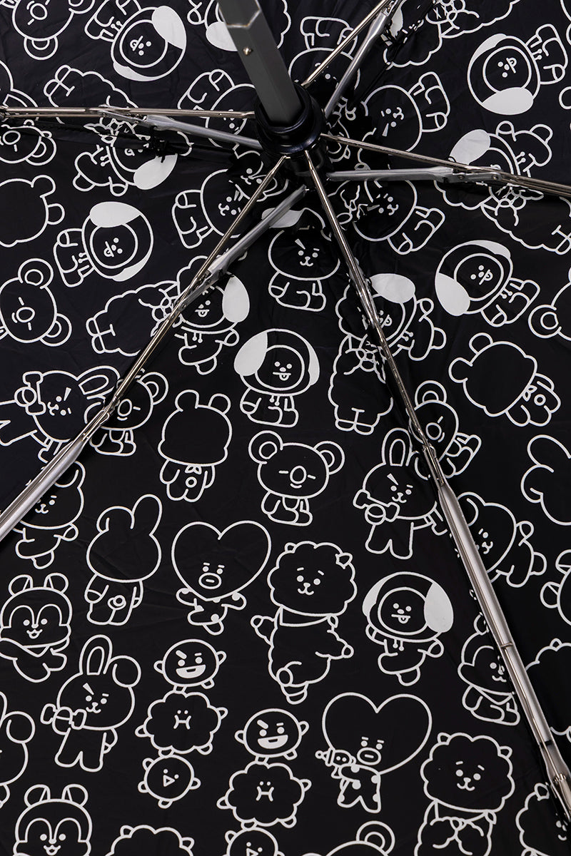晴雨兼用傘 ブラック BT21 – LINE FRIENDS SQUARE JAPAN OFFICIAL