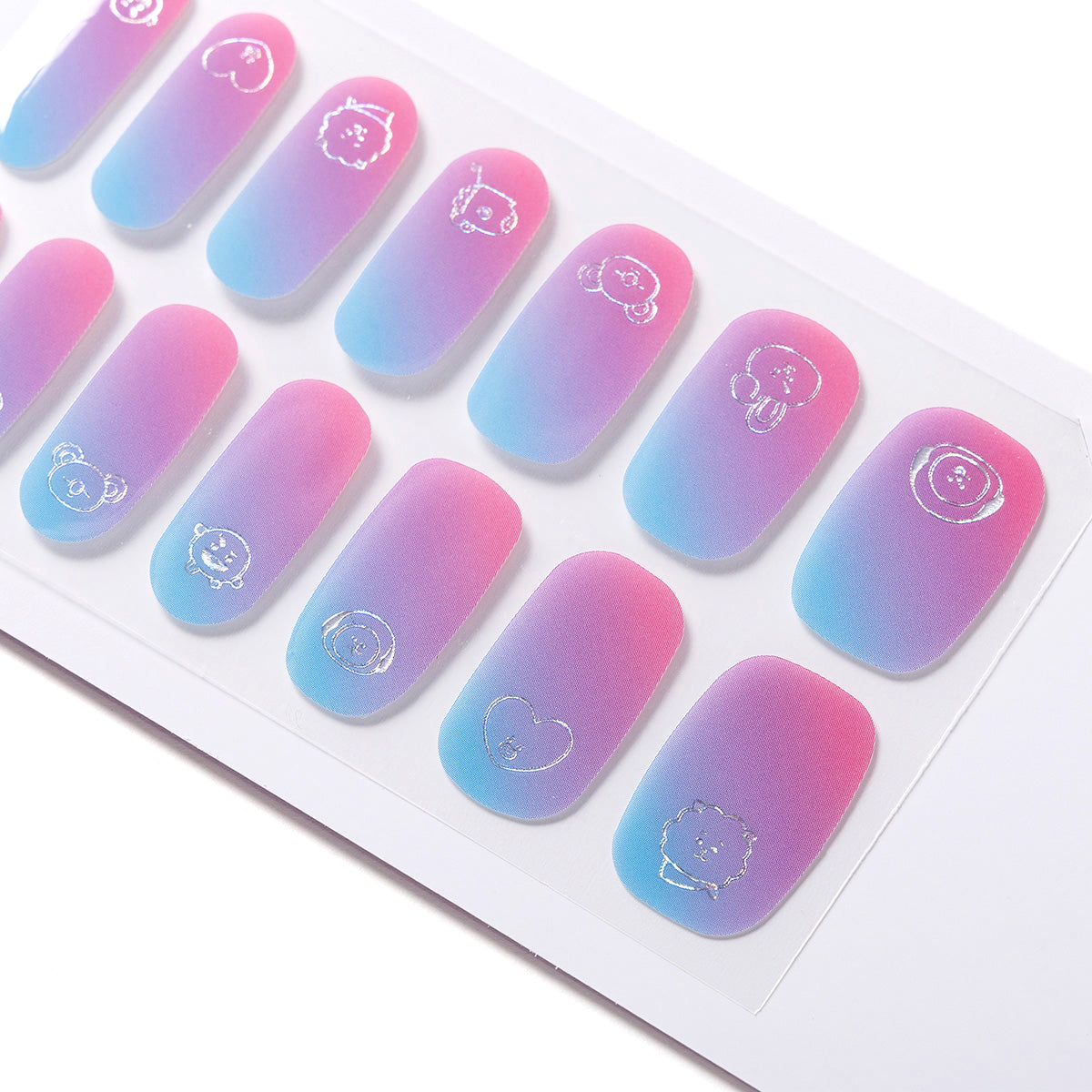 ジェルネイルシール(パープルグラデーション) BT21