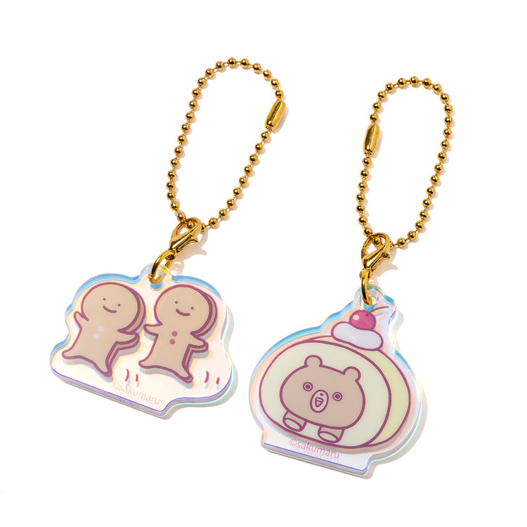アクリルペアチャームキー ジンジャークッキー(おかしのおうち) くまさん