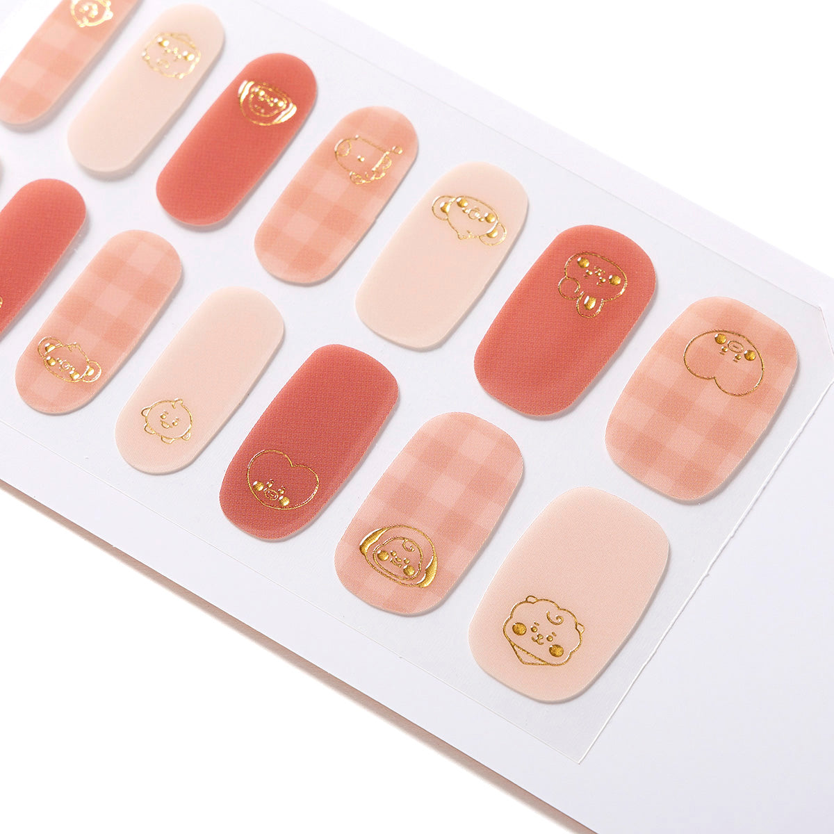 ベビー ジェルネイルシール(ピンクチェック) BT21