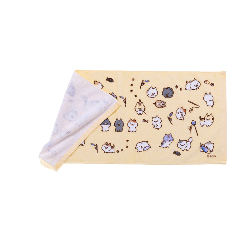 フェイスタオル(ねこのしゅうかいじょ) ねこぺん日和