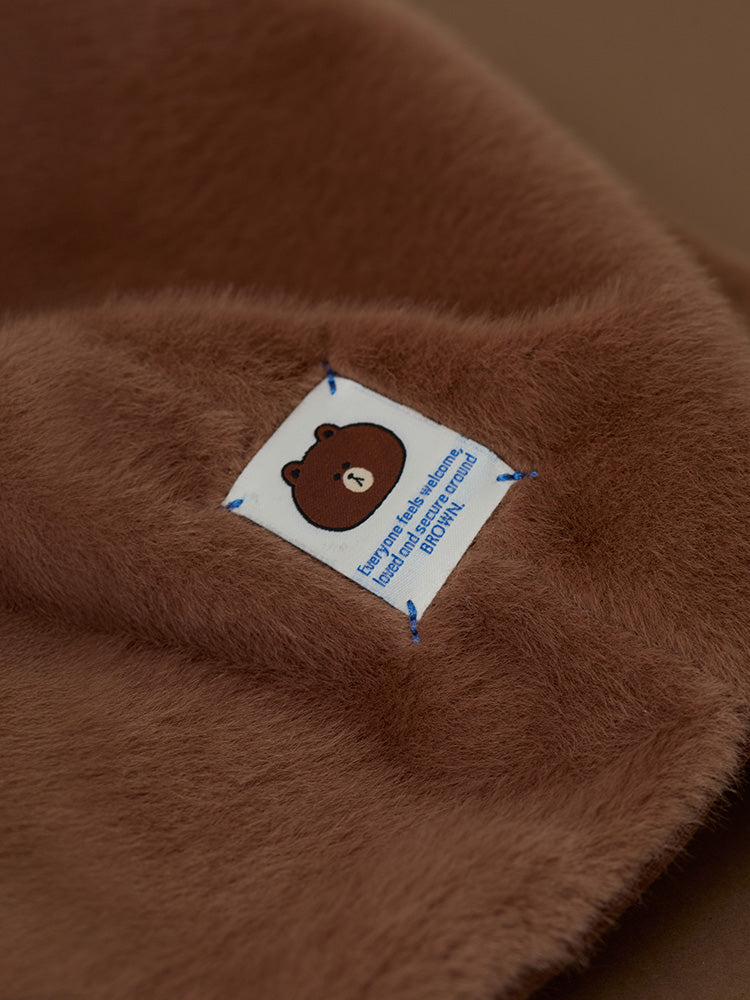 ふわもこぬいぐるみキャップ(HUG BROWN) ブラウン