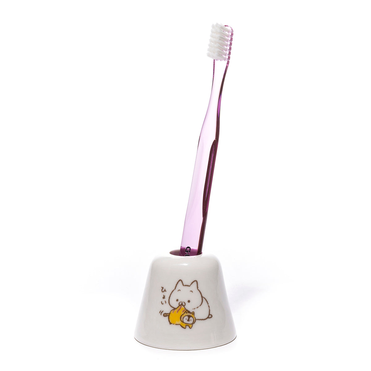 歯ブラシスタンド とらぺんちゃんをくわえたねこくん(ねこのしゅう