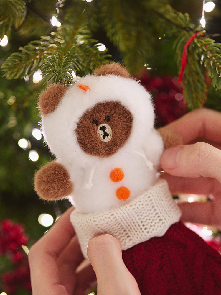 きぐるみキーリング スノーマン(HUG BROWN) ブラウン