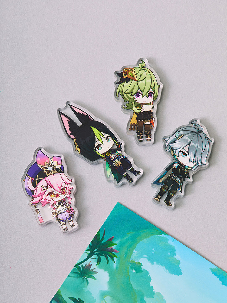 原神×LINE FRIENDS スメール ちびキャラ アクリルマグネット4個セット