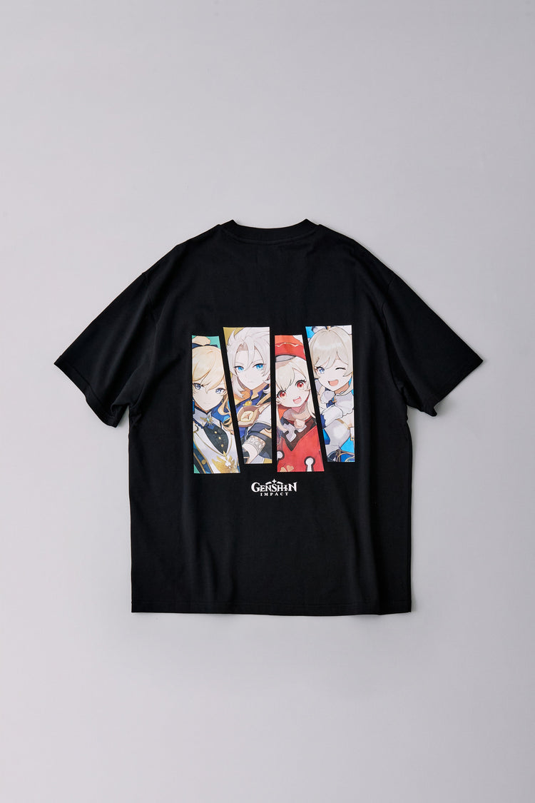 原神×LINE FRIENDS モンド 4キャラ Tシャツ