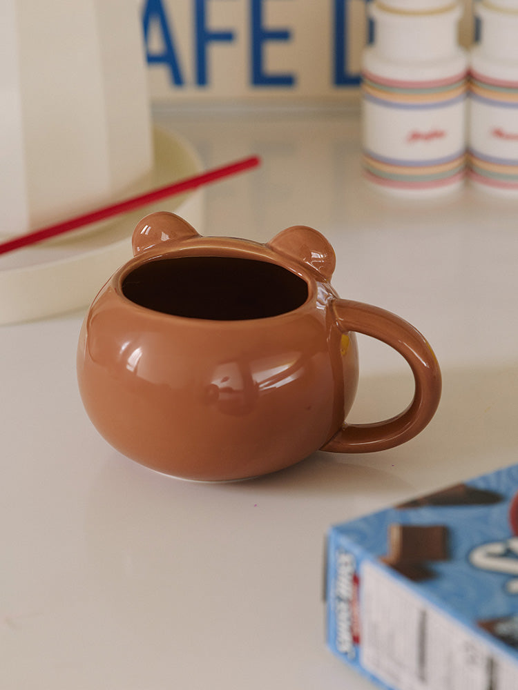 立体マグカップ(HUG BROWN) ブラウン