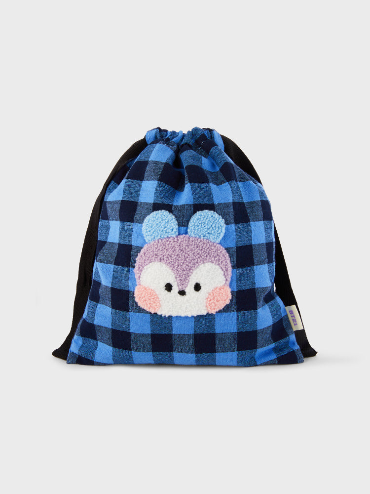 minini ベーシック チェック巾着 MANG