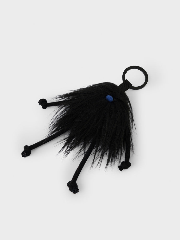 COLLER もふもふぬいぐるみキーホルダー ブラック