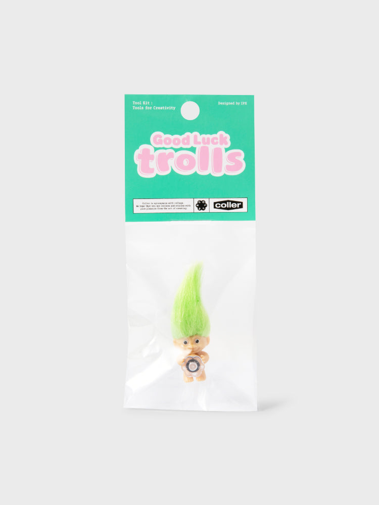 COLLER x UNIVERSAL PVCフィギュアスティコン グッドラック・トロールズ(GREEN) VER.2
