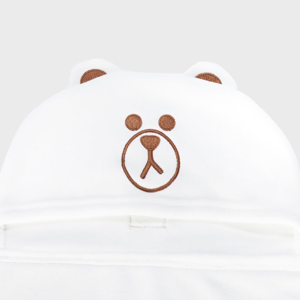 ベビー フードタオル ブラウン