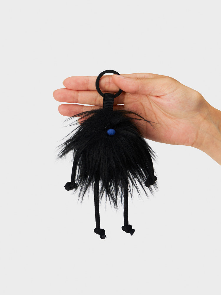 COLLER もふもふぬいぐるみキーホルダー ブラック