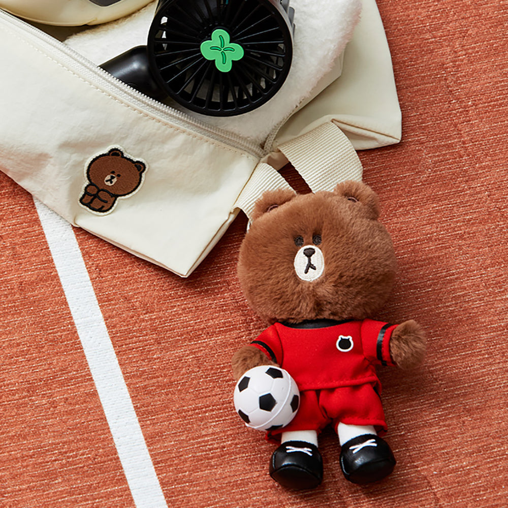 ぬいぐるみキーリング サッカー(FIELD DAY) ブラウン