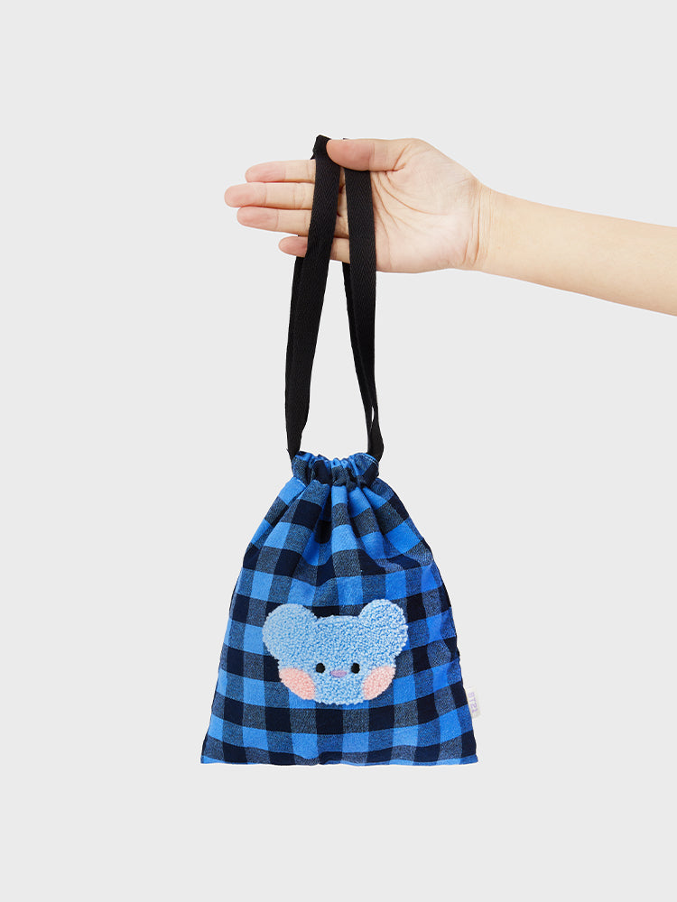 minini ベーシック チェック巾着 KOYA