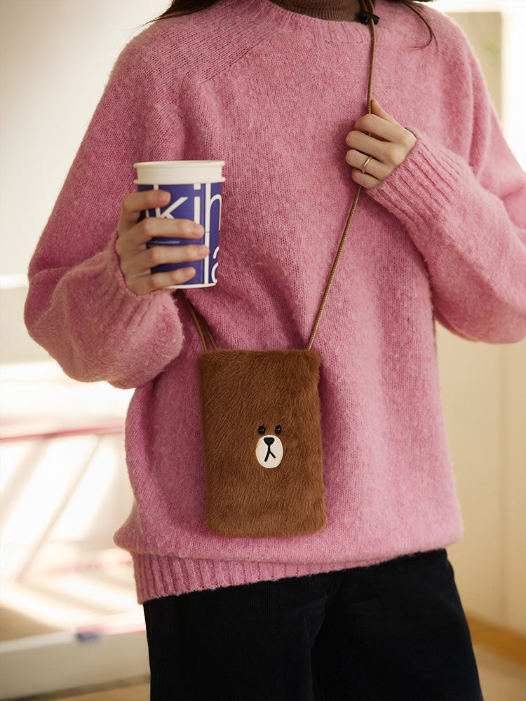 ミニクロスバッグ(HUG BROWN) ブラウン