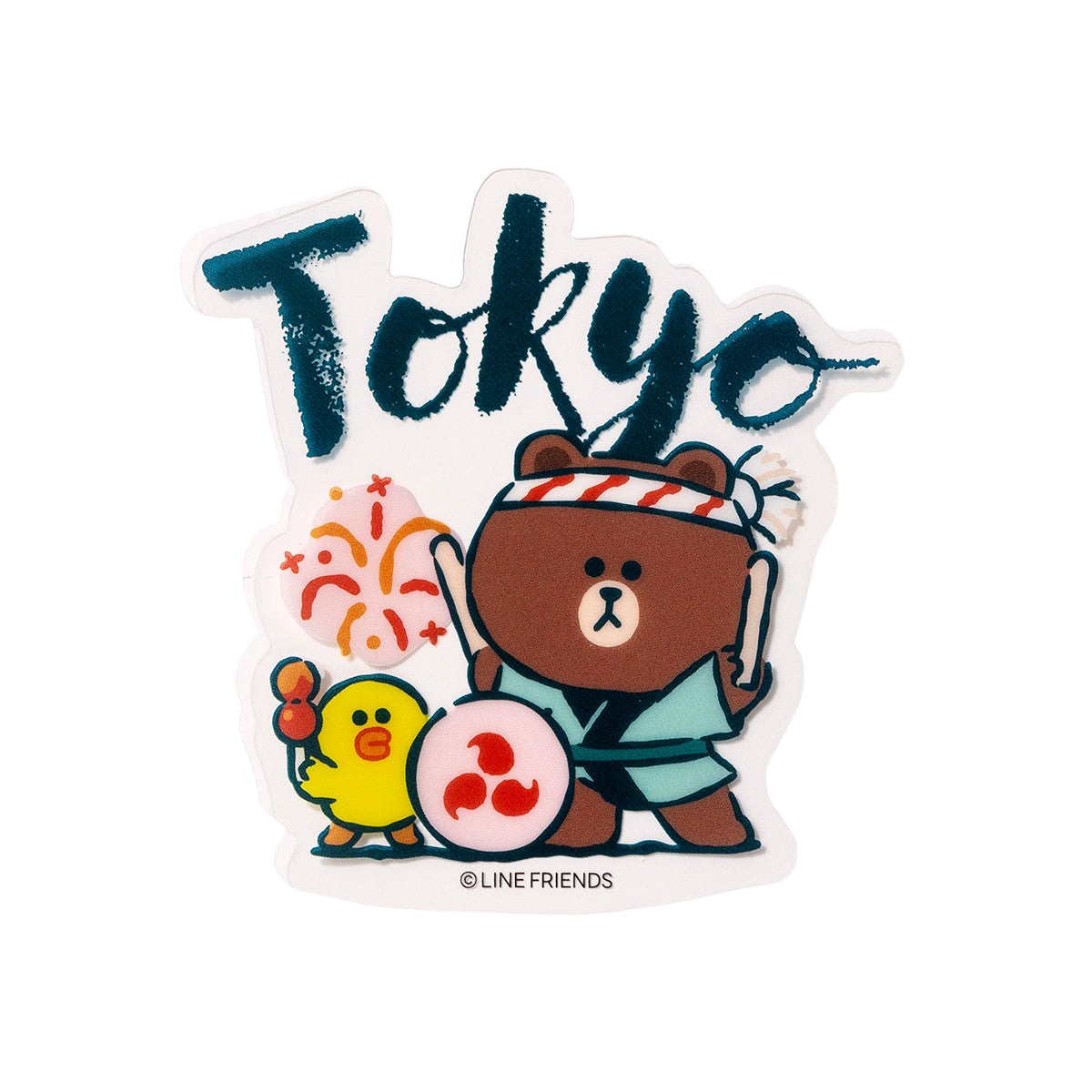 TOKYOステッカー(太鼓) LINE FRIENDS