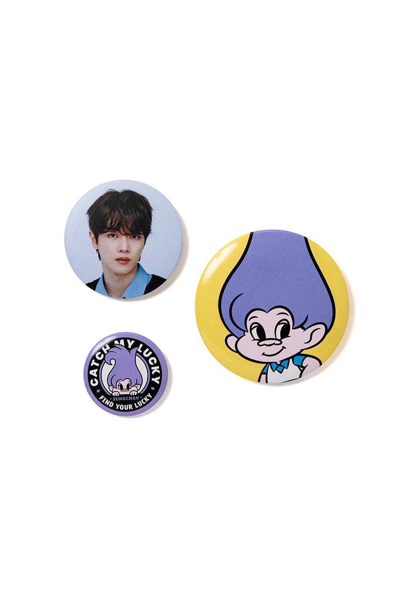 [RIIZE X Good Luck Trolls] CAN BADGE SET (SUNGCHAN)